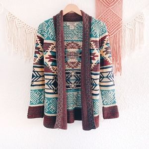 Urban Outfitters Aztec Tribal Print Cardigan
